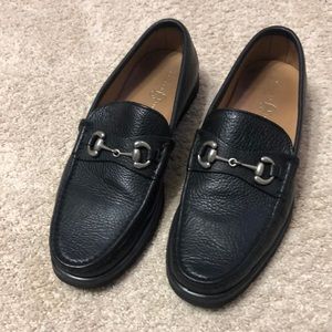 Black size 10 dress loafers with a bit Norman Stockton